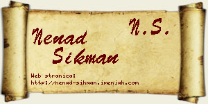 Nenad Šikman vizit kartica